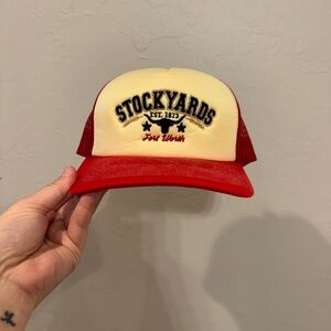 Stockyards Red and Cream Trucker Hat